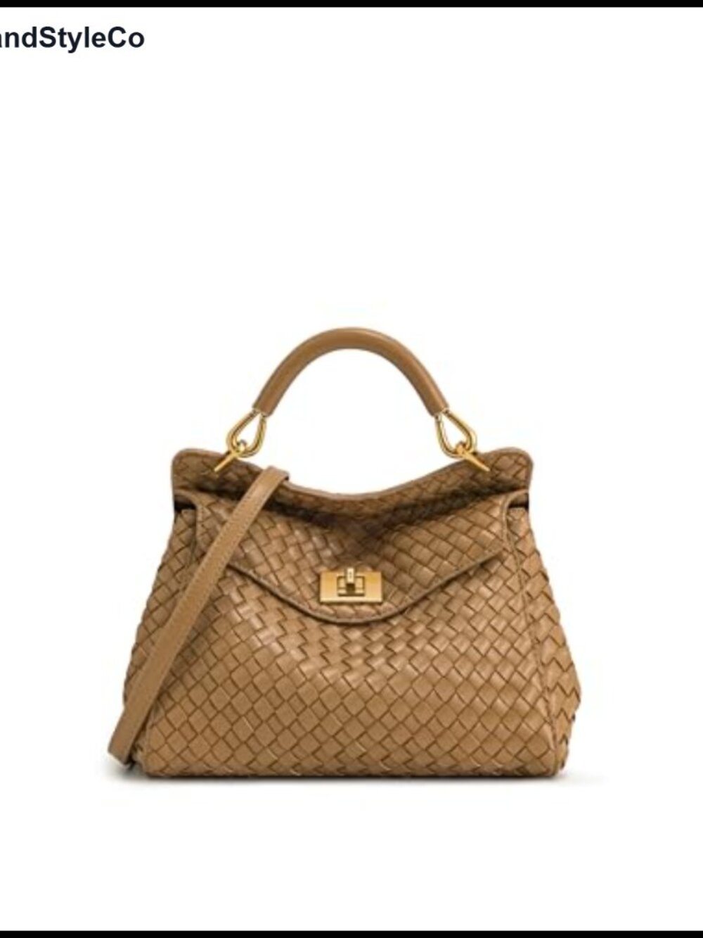 Vegan Leather Satchel Top-Handle Handbag with Detachable Strap